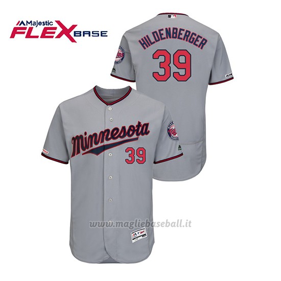 Maglia Baseball Uomo Minnesota Twins Trevor Hildenberger 150th Aniversario Patch Autentico Flex Base Grigio